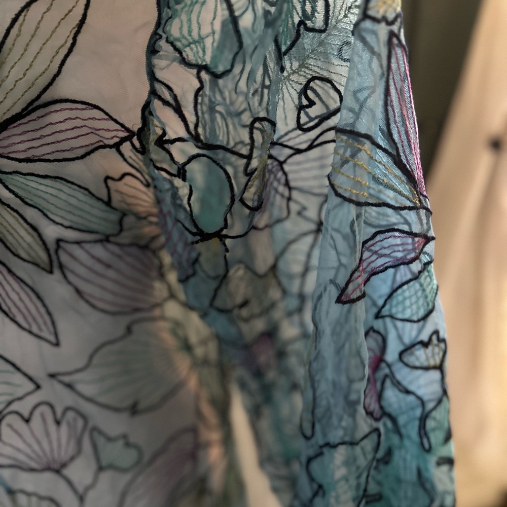 Anthropologie Bl-Nk tulle duster kimono jacket, BNWT - Picture 9 of 11